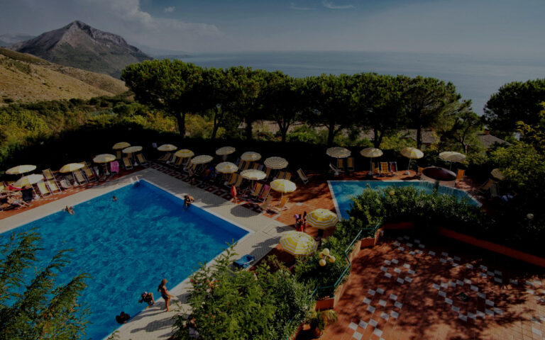 The residence pools seen from above