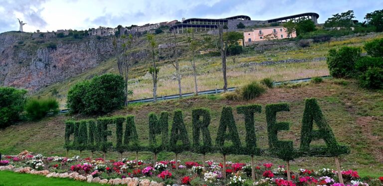 Maratea, aiuola fiorita